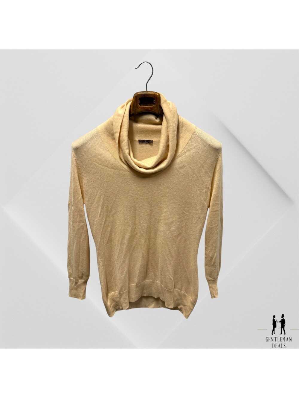 Cullen 100% Cashmere Beige Nude Long Sleeve Turtleneck Sweater Size S